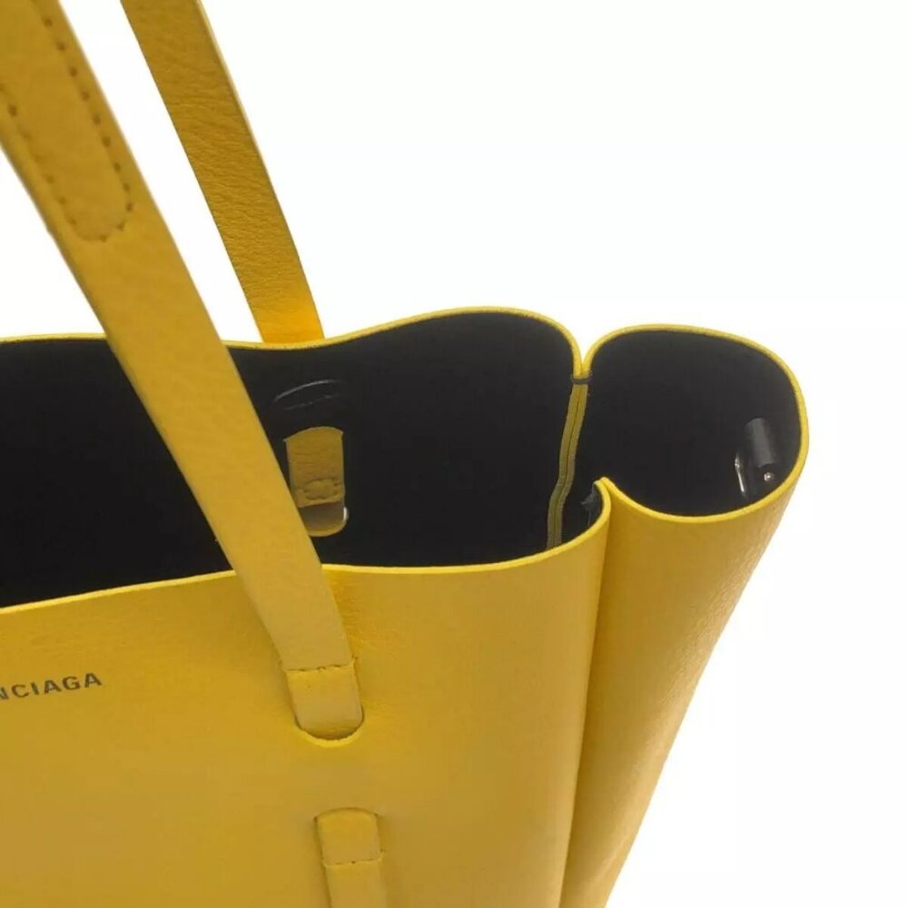 Auth BALENCIAGA Everyday Tote XS 489813 Yellow Leather Tote Bag - Picture 6 of 13